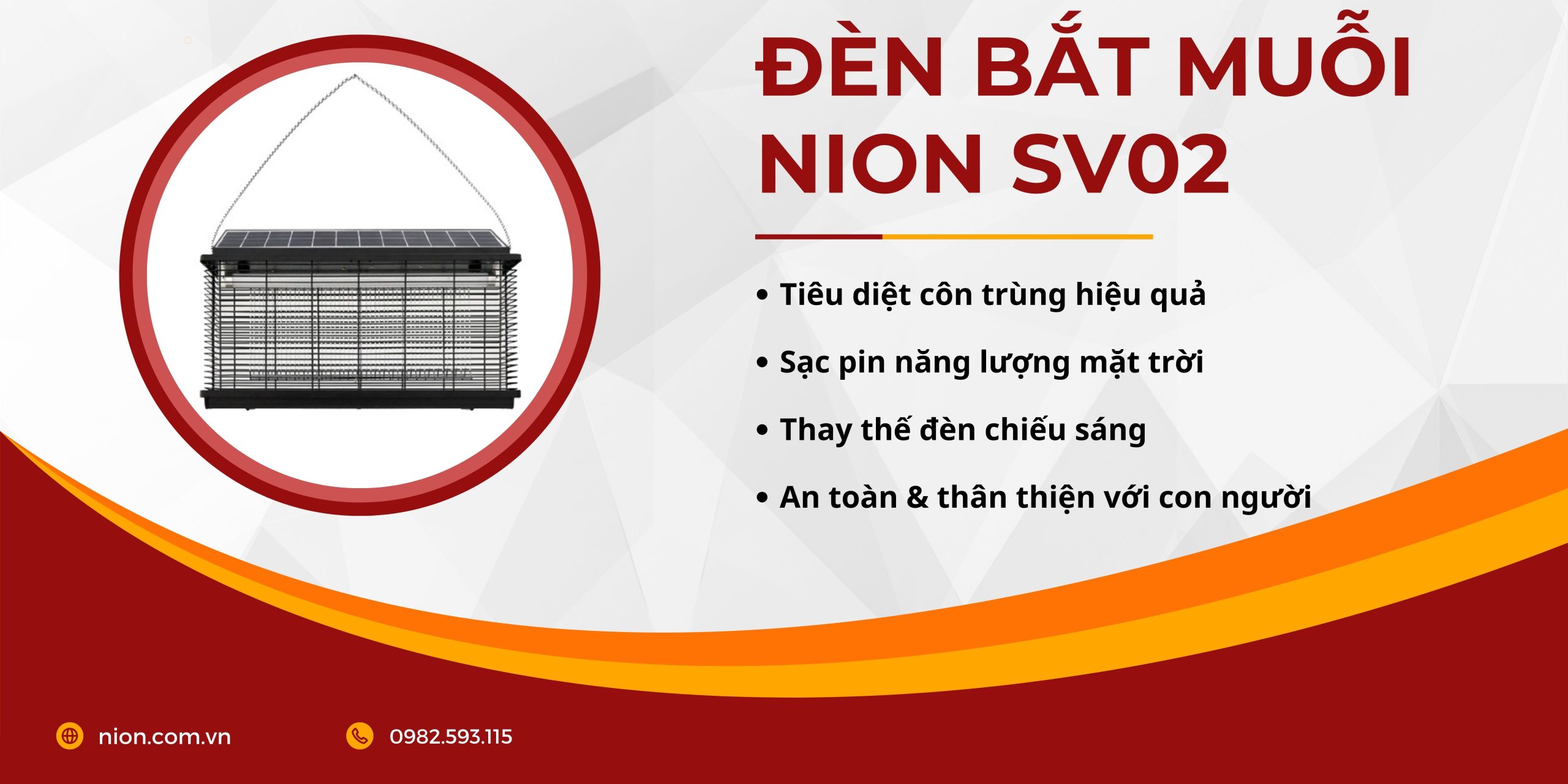 Máy bắt côn trùng sân vườn Nion SV02 Máy bắt côn trùng sân vườn Nion SV02