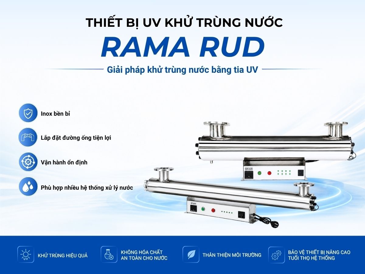 Thiết bị UV khử khuẩn nước RUD-1B150W – Giải pháp xử lý nước cho sản xuất công nghiệp