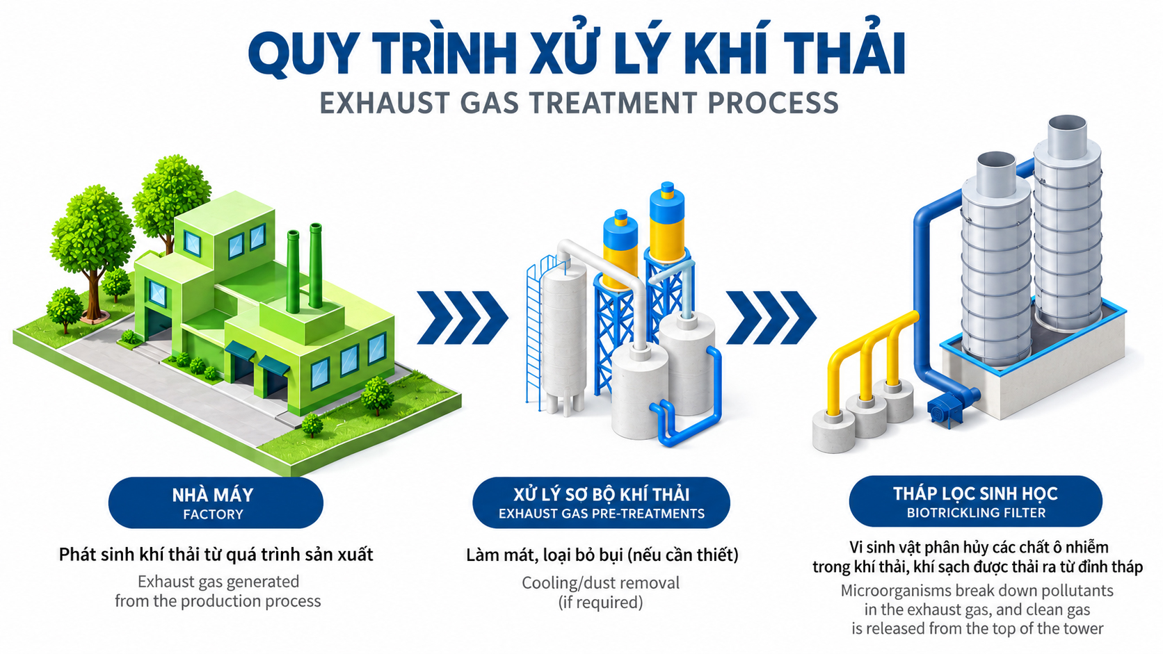 Quy trình vận hành của bộ lọc sinh học trong nhà máy sản xuất thức ăn chăn nuôi