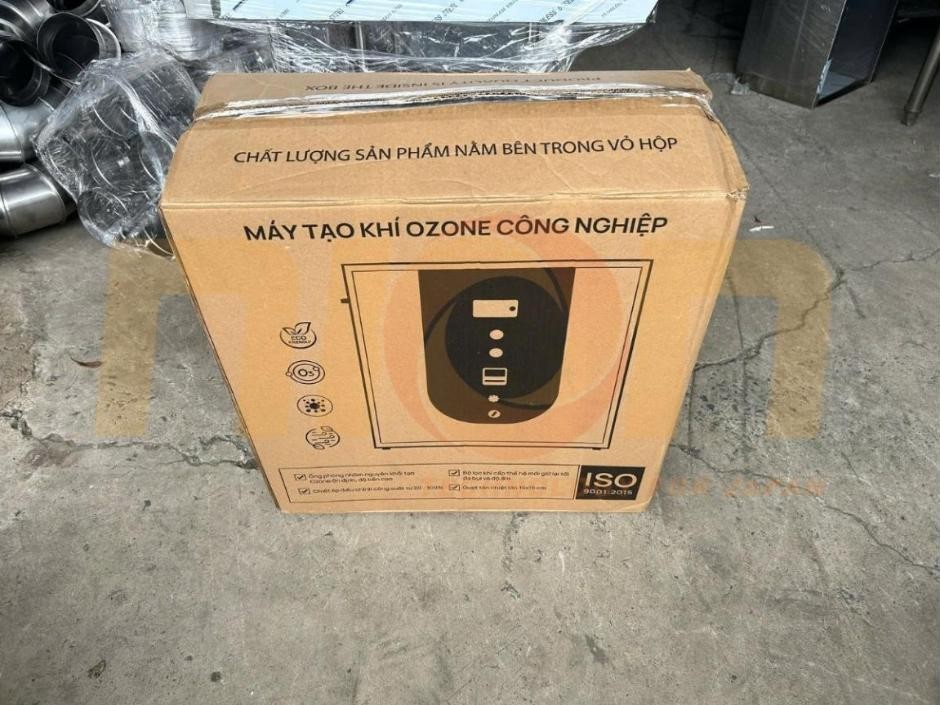 Thùng carton máy tạo khí ozone công nghiệp Nion N10 trước khi giao cho khách tại TP.HCM